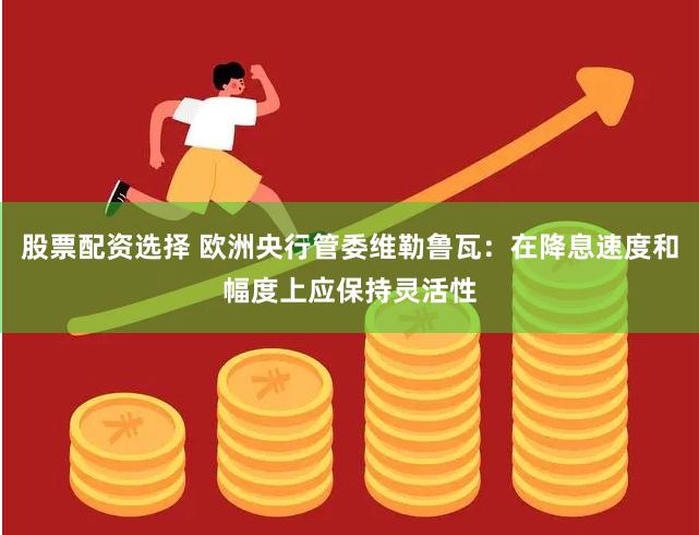 股票配资选择 欧洲央行管委维勒鲁瓦：在降息速度和幅度上应保持灵活性